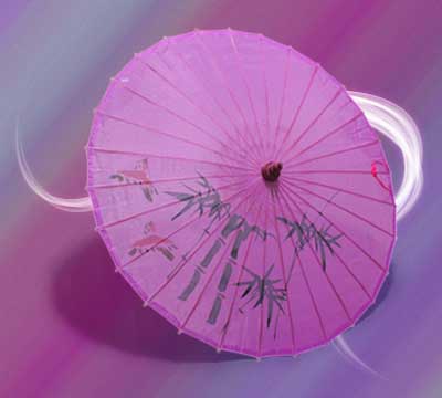 Sombrinha de Seda Rosa