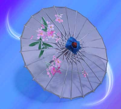Sombrinha de Seda Azul